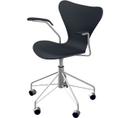 Series 7 Swivel Armchair 3217, Lacquer, Black