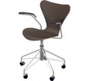Series 7 Swivel Armchair 3217, Clear varnished wood, Dark stained oak