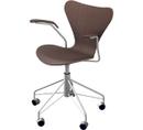 Series 7 Swivel Armchair 3217, Clear varnished wood, Walnut, natural
