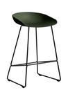 Details Hay About A Stool AAS 38 About A Stool AAS 38, Kitchen version: seat height 64 cm, Steel black powder-coated, Green