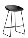 Details Hay About A Stool AAS 38 About A Stool AAS 38, Kitchen version: seat height 64 cm, Steel black powder-coated, Soft black