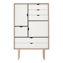 S5 Drawer, Soaped oak, White