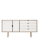 S6 Sideboard, Soaped oak, White