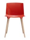 TAC Chair, Red (glossy), White pigmented oak