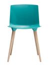 TAC Chair, Sea (glossy), White pigmented oak