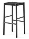 Betty Barstool, Bar version: 76 cm, Black / black linen