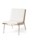 Boomerang Lounge Chair, Loop Cream, Oiled Oak , Without armrests