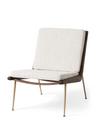Boomerang Lounge Chair, Loop Cream, Oiled Walnut, Without armrests