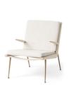 Boomerang Lounge Chair, Loop Cream, Soaped oak, With armrests