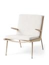 Boomerang Lounge Chair, Loop Cream, Oiled Oak , With armrests