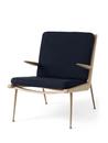 Boomerang Lounge Chair, Loop Marine, Oiled Oak , With armrests