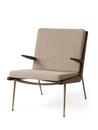 Boomerang Lounge Chair, Karakorum, Oiled Walnut, With armrests