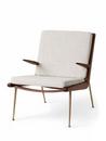 Boomerang Lounge Chair, Loop Cream, Oiled Walnut, With armrests