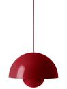 Flowerpot VP2 pendant light, Vermilion red