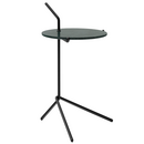 Halten Side Table, Warm Black & Verde Guatemala Marble