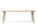 In Between Square Table, L 200 cm x W 90 cm, Clear lacquered oak
