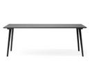 In Between Square Table, L 200 cm x W 90 cm, Black lacquered oak