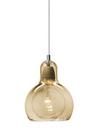 Mega Bulb Pendant Lamp, Gold/white textile cord
