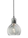 Mega Bulb Pendant Lamp, Silver/black textile cord