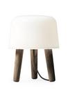 Milk Table Lamp, Smoked oiled ash/black fabric cord