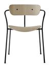 Pavilion Chair, Lacquered Oak, Black powder coated, With armrests