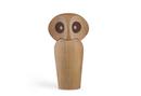 Owl, Large (H 17 cm), Natural oak