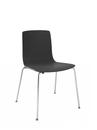 Aava Chair, Chrome, Black, Without armrests