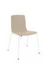Aava Chair, White, Beige, Without armrests