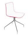 Catifa 46 Swivel Chair, Bicoloured, Back red, seat white