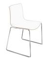 Catifa 46 Sledge, Chrome, Bicoloured, Back sand, seat white, Without armrests