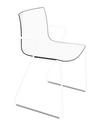 Catifa 46 Sledge, White, Bicoloured, Back anthracite, seat white, With armrests
