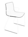 Catifa 46 Sledge, White, Bicoloured, Back black, seat white, With armrests