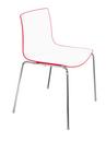 Catifa 46 Tube, Chrome, Bicoloured, Back red, seat white, Without armrests