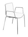 Catifa 46 Tube, Chrome, Bicoloured, Back black, seat white, With armrests