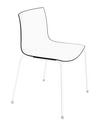 Catifa 46 Tube, White, Bicoloured, Back black, seat white, Without armrests