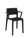 Juno Chair, Black, With armrests
