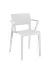 Juno Chair, White, With armrests