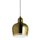 Pendant Lamp A330S Golden Bell, Brass/white