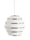 Pendant Lamp A331 Beehive, White, chrome plated steel rings