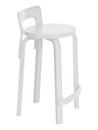 Kitchen Chair K65, Seat and legs white varnished