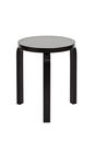 Stool 60, Seat and legs black varnished