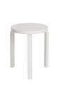 Stool 60, Seat and legs white varnished