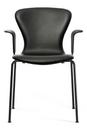 PLAYchair Tube, With armrests, Leather black