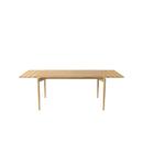 PURE Dining Table, 140 x 85 cm, White oiled oak, With 2 extension panels in the same colour (L 140-240 cm)