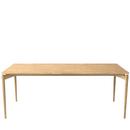 PURE Dining Table, 190 x 85 cm, White oiled oak, Without extension plates