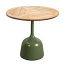 Glaze Side Table, Teak, Olive green