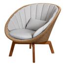 Peacock Lounge Chair, Large flat Weave - Natural, Focus - Light grey