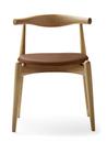 CH20 Elbow Chair, Oiled oak, Leather cognac