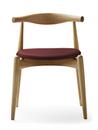 CH20 Elbow Chair, Oiled oak, Leather burgundy