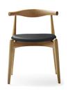 CH20 Elbow Chair, Oiled oak, Leather anthracite